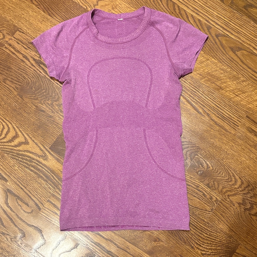 Lululemon swiftly tee Heathered Purple Athletic Tee 4